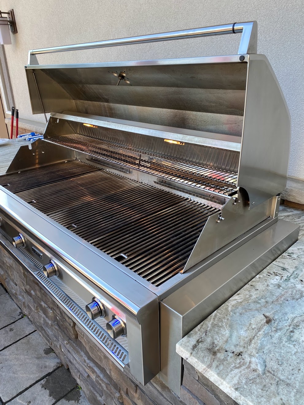 Restored stainless steel BBQ grill